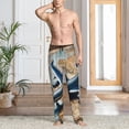 thumbnail image 2 of Sikiie Airplane World Map Adventure Pajama Pants Men, PJ Bottoms, Sleep & Lounge Pants-Medium, 2 of 6