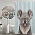 thumbnail image 5 of Blue Cola Shower Curtain, Waterproof Shower Curtains for Bathroom, Funny Animals Modern Art Washable Fabric Bathtub Curtain Set Bath Decor with 12 Hooks Standard 72"x72", 5 of 8