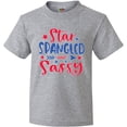 thumbnail image 3 of Inktastic 4th of July Star Spangled and Sassy with Arrow and Stars Youth T-Shirt, 3 of 5