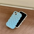 thumbnail image 6 of Compatible with iPhone 12 for Women/Girls, Cute Glossy 3D Water Ripple Pattern Phone Case Anti-Scratch Shockproof for iPhone 12, Beige, 6 of 8