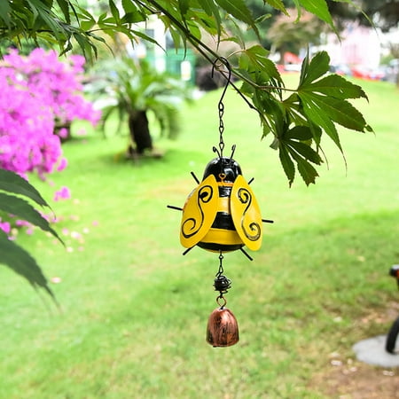 

Metal Bee Wind Chimes Metal Crafts Painted Decorative Creative Bell Pendants Christmas Halloween Decoration Backpack Shower Curtain School Supplies Car Accessories Room Home Decor XYZ 8825