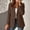 Brown plus size blazer for women a1, variant on Women Plus Size Fall Winter Collared Long Sleeve Button Down Open Front Casual Blazer Solid Business Work Blazer for Women Dressy Formal Office Jackets, Black S