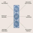 thumbnail image 4 of JONATHAN Y WASHABLE 2 x 10 Runner Rug, Maris Ornate Medallion - Blue/Navy, WSH109B-210, 4 of 5