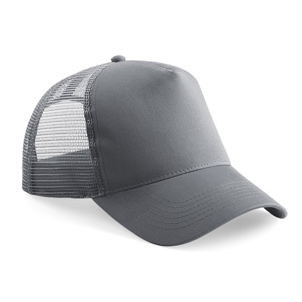 Beechfield - Gorra/Visera hombre/chico Media tejido de abeja transpirable (Paquete de 2) (Gris Grafito/Gris Grafito)