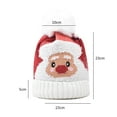 thumbnail image 2 of Christmas Winter Beanie Hat for Adult Graphic Knit Warm Cuffed Headwear Cap Pompom Cute Holiday Xmas Women Men Beanies, 2 of 7