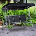 thumbnail image 2 of Outsunny 3-Seater Patio Swing, Outdoor Swing Chair, Black, 2 of 10