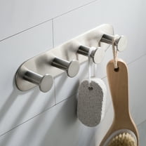 Kraus Bathroom Robe and Towel Hook with 4 Hooks, Brushed Nickel Finish
