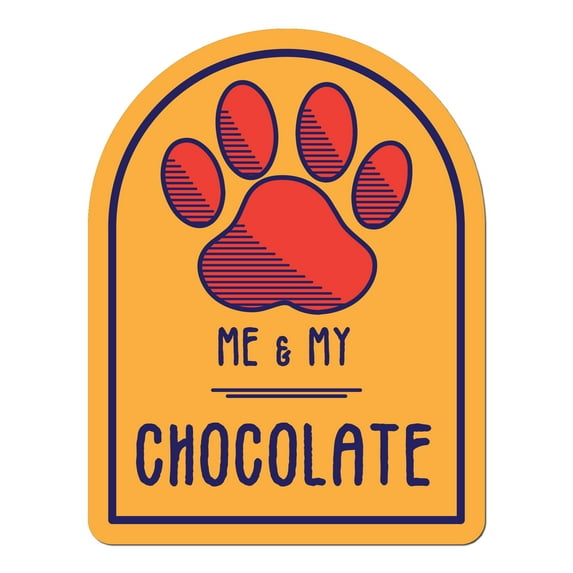 Me and My Chocolate Window Shaped Magnet