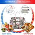 thumbnail image 3 of Boîte à Lunch Isolée Plante Tropicale Feuillue – Sac Isotherme à Double Compartiment Étanche Grande Capacité Réutilisable pour Voyage, 3 of 3
