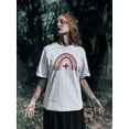 thumbnail image 2 of Halloween Rainbow W Ghost T-Shirt Women -Image by Shutterstock, Female 3X-Large, 2 of 4