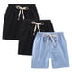 thumbnail image 2 of Odeerbi 2-10 Años Niños Niñas 3 Pcs Verano Algodón Lino Pantalones Cortos Entrenamiento Deportivos Cortos Lindo Color Sólido Pantalones Cortos Suaves Respirables, 2 of 9