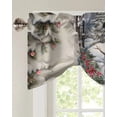 thumbnail image 3 of Christmas Snowman House Window Curtain for Living Room Christmas Kitchen Cabinet Tie-up Valance Curtain Rod Pocket, 3 of 6