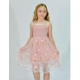 thumbnail image 4 of Oudiya Toddler Girls Tutu Party Dress Tulle Ruffle Hem Cami Summer Dress for Kids 2-6Y, 4 of 7