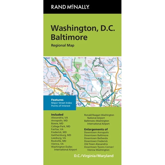 Rand McNally Washington DC/Baltimore MD Regional Map, (Paperback)