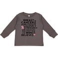 thumbnail image 3 of Inktastic Breast Cancer Awareness Month Saying Boys or Girls Long Sleeve Toddler T-Shirt, 3 of 5