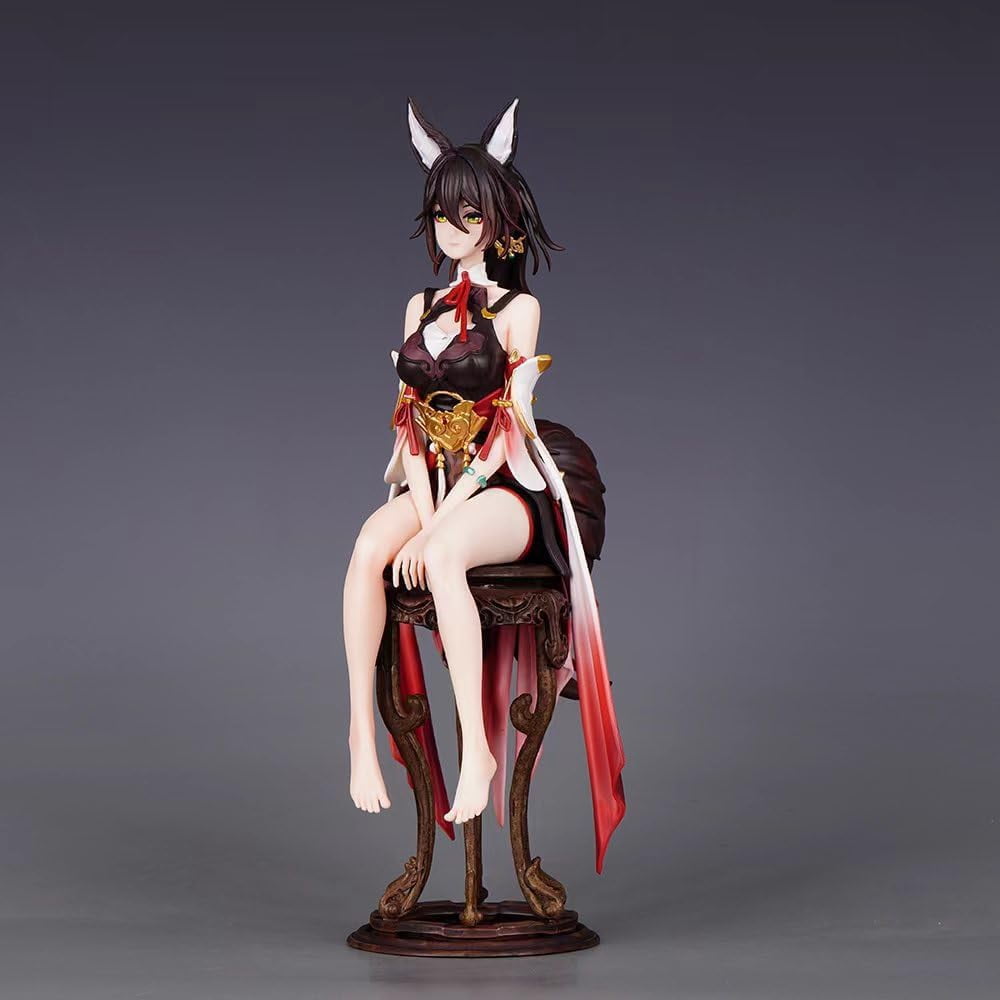 Tingyun Figure Ancient Style Stool Sitting Tingyun Anime Figures 28cm/11inch PVC Character Action Model Figure Statue Decoration Gifts