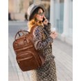 thumbnail image 2 of Mochila para portátil LOVEVOOK Vintage PU 15.6 pulgadas impermeable marrón, 2 of 8