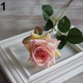 thumbnail image 2 of SPRING PARK 1 Pc Artificial Rose Fake Flowers Leaf Flowers Bridal Wedding Bouquet Home Decor, 2 of 7