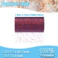thumbnail image 2 of Uxcell Tulle Fabric Rolls, Fabric Spool Tulle Sparkling Ribbon Netting Sequin for DIY Tutu Skirts Crafts Wedding Midnight Blue, 2 of 6