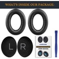 thumbnail image 4 of SOULWIT Lambskin Earpads Replacement for Bose QuietComfort 45 (QC45)/QuietComfort SE (QC SE)/New Quiet Comfort Wireless Over-Ear Headphones, Ear Pads Cushions with High Density Foam - Brilliant Black, 4 of 4