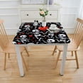 thumbnail image 3 of nygtbtfer Skeleton Heart- Table Cloth tableCloths Reusable Table Covers Durable Picnic Mat Outdoor Table Cloths Cover Protector for Parties Kitchen Dining Elastic Edge, 3 of 7