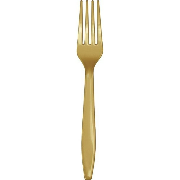 Touch Of Color Premium Plastic Forks, Glittering Gold, 24 Ct - Walmart 