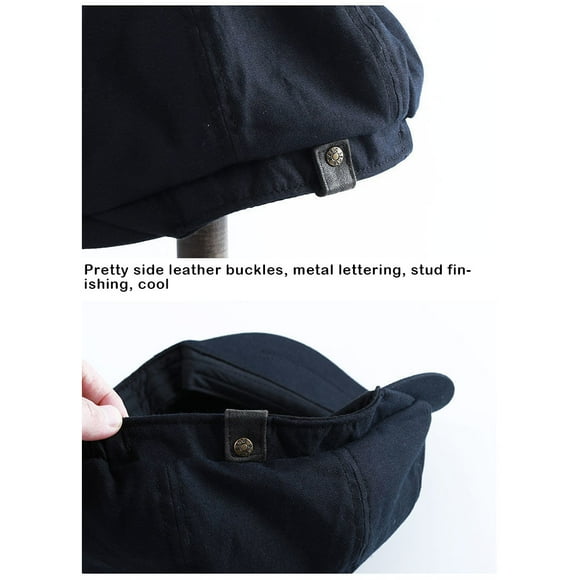 Hats Vintage Britpop Cap Korea Comfortable Breathable Skin-Friendly Headgear Spring Leisure Casual Birthday Parties Wedding Navy Blue