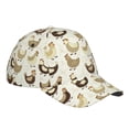 thumbnail image 3 of Daiia Chicken Cartoon print Baseball Cap Men Women Golf Dad Hat Adjustable Original Classic Low Profile Hat Unconstructed Plain Cap, 3 of 9