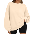 thumbnail image 2 of Sweatshirts for Women Plain Crewneck Sweatshirts Fall Casual Long Sleeve Pullover Cute Tops Loose Lightweight Sweatshirt Fashion Clothes, 2 of 4