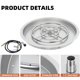thumbnail image 5 of Yeshouse bandeja redonda empotrable para fogata, acero inoxidable, compatible con propano y gas natural, kit de encendido por chispa, 48,000 BTU, ideal chimeneas interiores y exteriores, 5 of 7