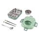thumbnail image 1 of Recipiente Térmico para Alimentos de Acero Inoxidable 304, 1100 ml, Doble Capa, 3 Compartimentos, con Tazón para Sopa, Palillos y Cuchara (VERDE), 1 of 9