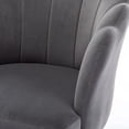 thumbnail image 4 of Duhome Elegant Lifestyle Velvet Makeup Vanity Chair Oversized Accent Chair for Bedroom Living Room Comfy Chair Modern, Gray and Gold, 4 of 8