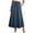 Navy, variant on ladies skirts Cotton ,Drawstring Elastic Waist Maxi Skirt, Flowy Skirt with Pockets Navy M