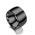 thumbnail image 4 of 12mm Men's Silver/Gold/Black Band Stainless Steel High Polished Ring Size 6-13, 4 of 5