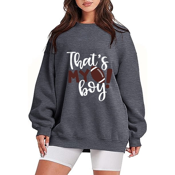 Gibobby Sudadera de mujer Sudaderas de Halloween para mujer playera casual de manga larga(Gris,CH)