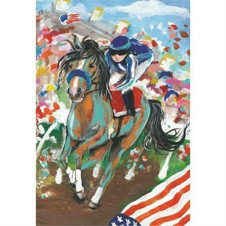 Magnolia Garden Flags M080025 13 x 18 in. Derby Day Polyester Garden Flag