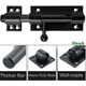 thumbnail image 4 of Heavy Duty Slide Gate Latch Bolt Safety Door Lock With Padlock Hole, 304 Stainless Steel Matte Black, 6 Inch 160mm Length, 14mm Dia. (8 Inch (200mm), 4 of 5