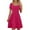 sundresses for women#01Hot Pink, variant on yoeyez Sun Dresses for Women 2025 Square Neck Pleated Ruffle Dress with Pockets Solid Color Short Sleeve Sun Dress Summer Beach Fashion Dresses Hot Pink,M
