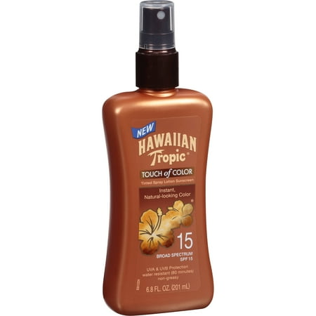 Hawaiian Tropic ® Touch of Color SPF 15 Tanning Tinted Spray Lotion Sunscreen 6.8 fl. oz. Spray Bottle