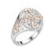 thumbnail image 1 of Anillo de dedo para mujer con diseño de nudo de bruja, anillo bicolor para mujer, anillo protector de energía negativa y confort espiritual., 1 of 7