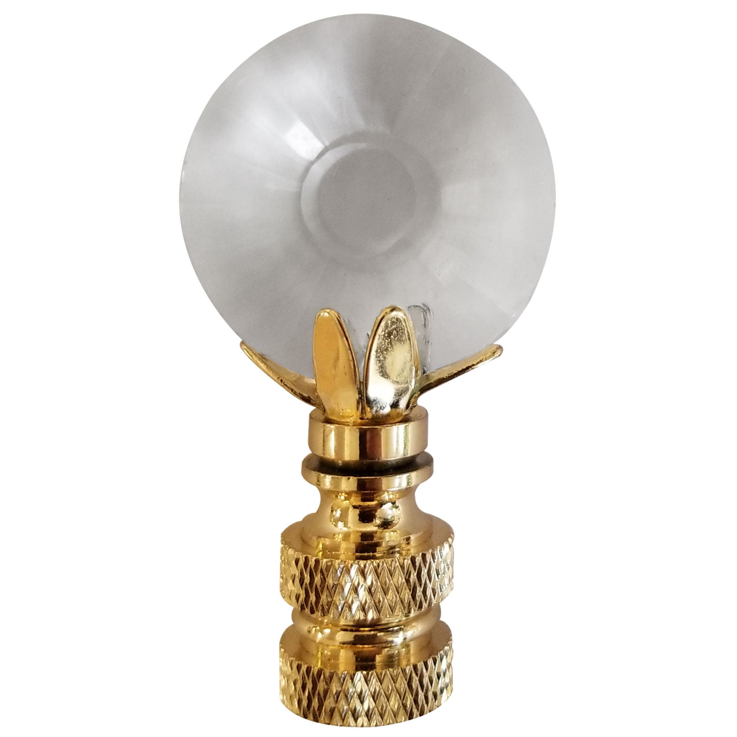 B MULTI  FACETED  LEAD  CRYSTAL  ELECTRIC  LIGHTING  LAMP  SHADE  FINIAL 