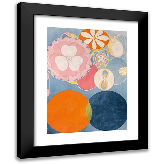 Hilma af Klint 11x14 Black Modern Framed Museum Art Print Titled - The Ten Largest, No. 2, Childhood (1907)