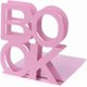 thumbnail image 1 of 1 Pair L-Shaped Non-Slip Metal Bookends for Desk Stand (Pink), 1 of 4