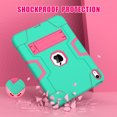 thumbnail image 4 of ELEHOLD Rugged Hybrid Case for iPad 10th Generation 10.9" 2022, Tri-Layers Hard PC Soft Silicone Hidden Kickstand Anti-Scratch Shockproof Heavy Duty Case for Kids Men Women,Mint+Rose, 4 of 8