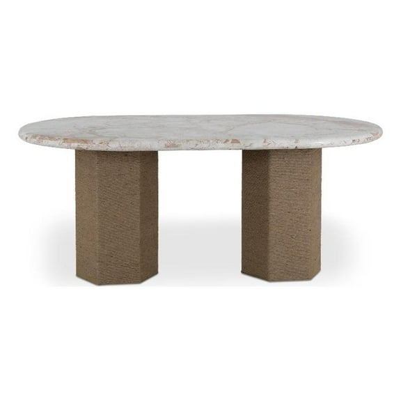 Moe's Home Collection Sartoria Dining Table Stone Beige