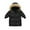 Black, variant on KAUOD Girls Hooded Parka Coats Quilted Puffer Lightweight Jackets Kids Toddler Winter Warm Coats Outdoor Padded down Outwear