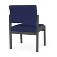 thumbnail image 5 of Lesro Lenox Steel Fabric Armless Waiting Room Guest Guest Chair in Charcoal/Open House Cobalt, 5 of 5