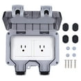 thumbnail image 2 of Gang Outdoor Socket,Outdoor Waterproof Socket Wall Gang Switched Socket Outdoor Wall Socket Effortless Installation, 2 of 14