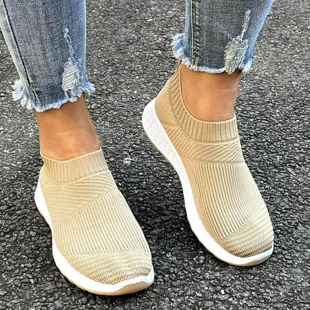 

HIBRO Women Flat Trainer Shoes Leisure Breathable Mesh Outdoor Fitness Running Sport Sneakers Casual Shoes