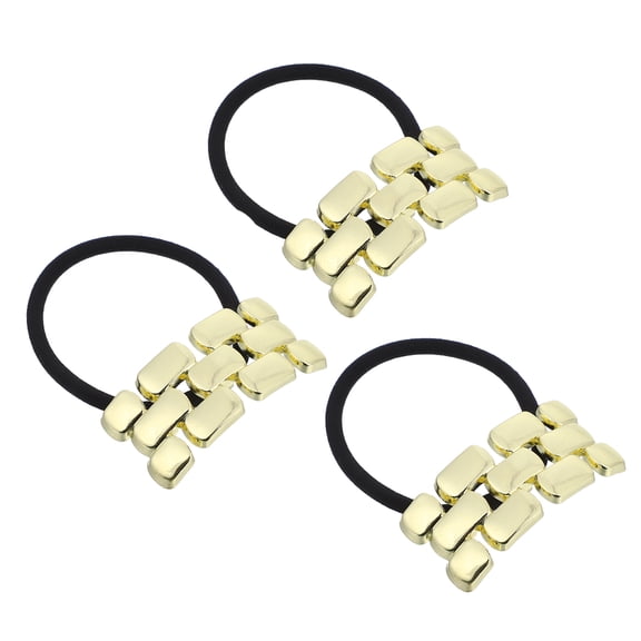 SEWCHICS 3-Pack Western Style Metal Hair Bands for Ponytails, Vintage Finish, and Stylish Hair Accessories